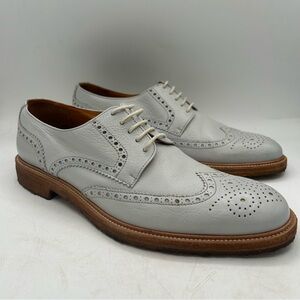 Crosby Square Emerson Men’s Gray Leather Wingtip Gum Sole Size 14 Spain